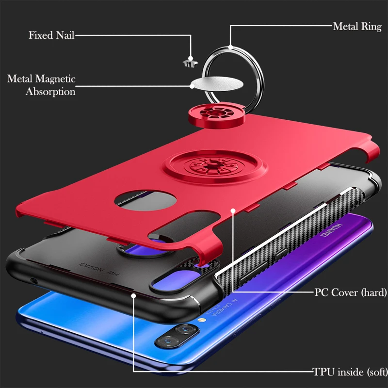 Magnetinis Žiedas Atveju Xiaomi Mi Max 3 9T A2 8 Lite 9 Case Silikoninis Galinio Dangtelio Xiaomi Redmi 6 7 5 Plius K20 6A S2 Atvejais