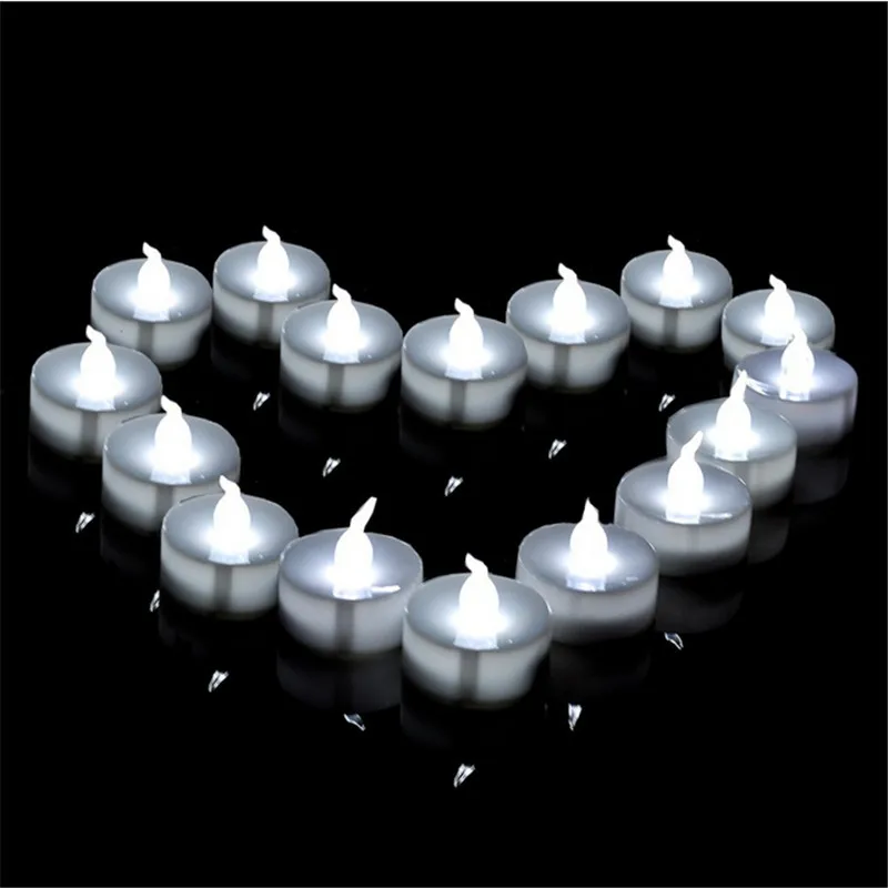 24 vienetų plastikinių led šviesos žvakės flameless les bougies geltonos blyksinčios jutiklis de presenca baterija velas led decoracion