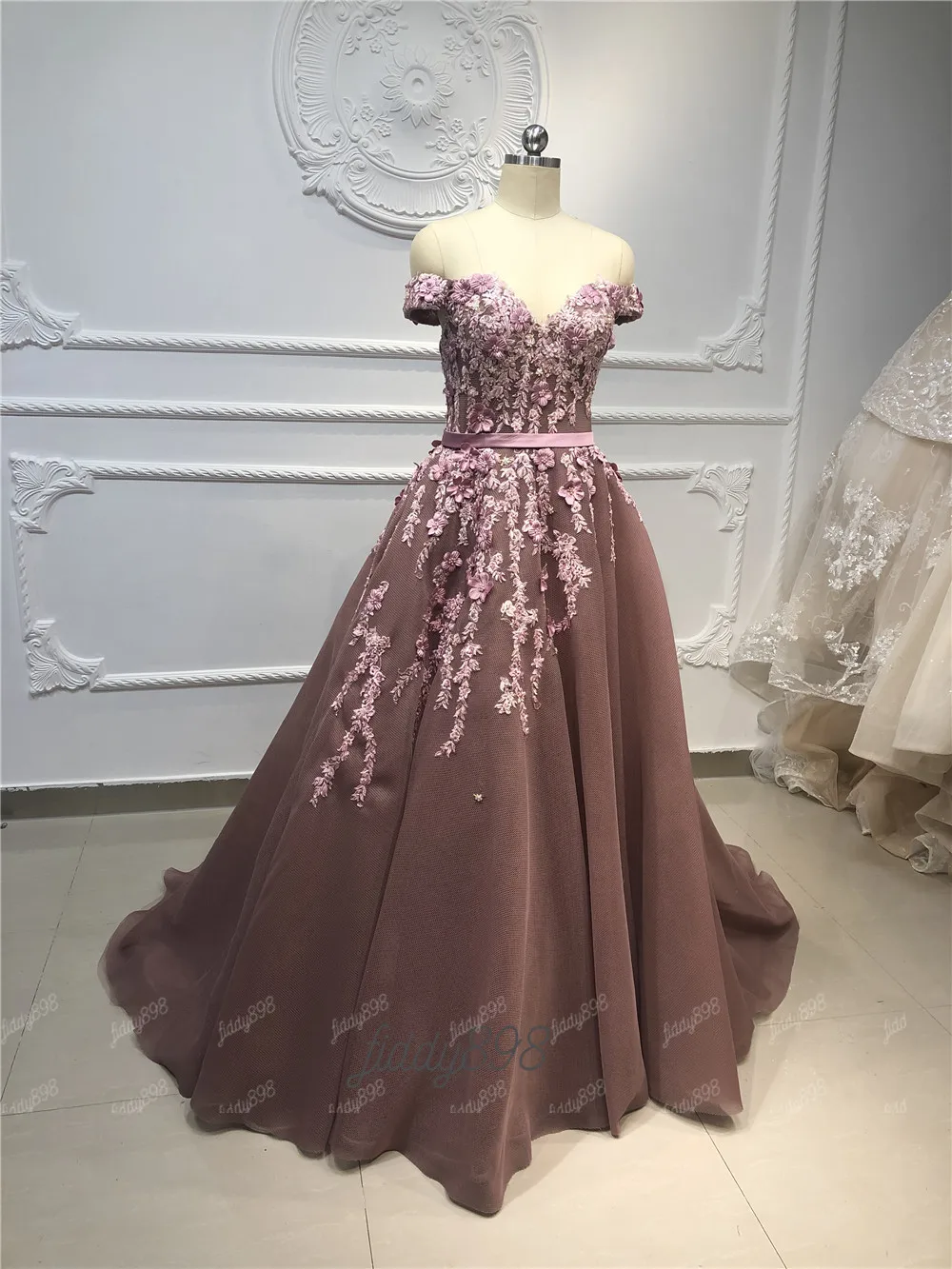 3D Gėlės Off Peties Vakaro Suknelės Ilgai Oficialią Šalies Suknelė Brangioji Prom Dresses 2020 suknie wieczorowe vestidos de noite