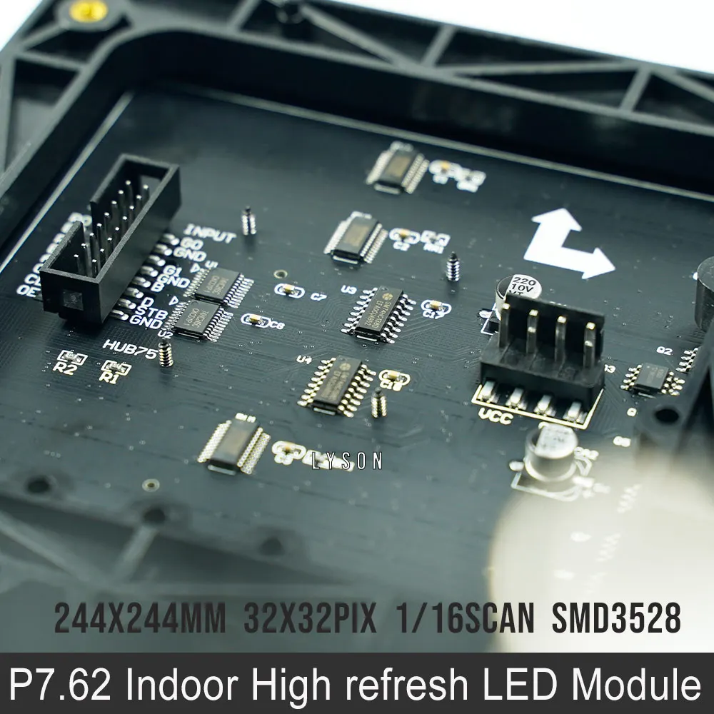 Nemokamas Pristatymas P7.62 Patalpų SMD 3-in-1 Full LED Panel Modulis 244x244mm 32x32 taškų