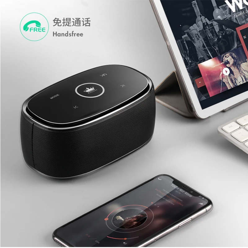 ATNAUJINTAS KINGONE K5 Portable Bluetooth Speaker belaide Soundbar Garsiakalbis Laisvą Ranką su Mic Parama TF Kortelę AUX Muzika