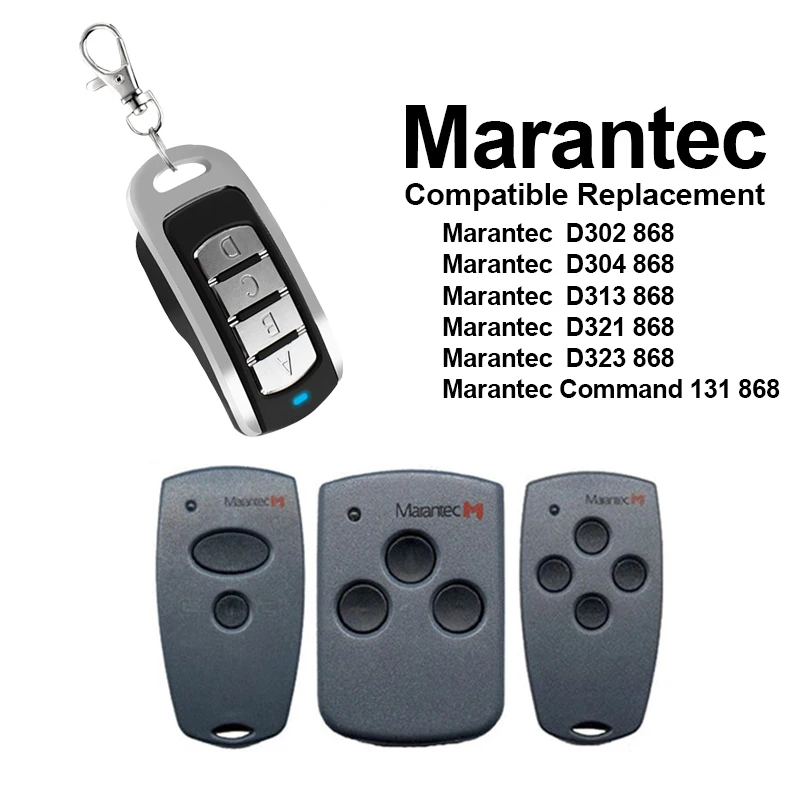 Kopijuoti Marantec D302 Skirstytuvas Marantec D304 nuotolinio garažo 868.3 MHz garažo durų atidarytuvas Marantec D313 868mhz garažas nuotolinio valdymo