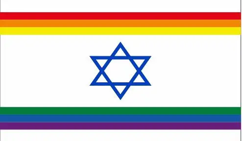 KAFNIK,14*21cm/90*150cm/192*288cm (3*5ft)Custom Izraelio gėjų vėliavos šalies/namų dekoro