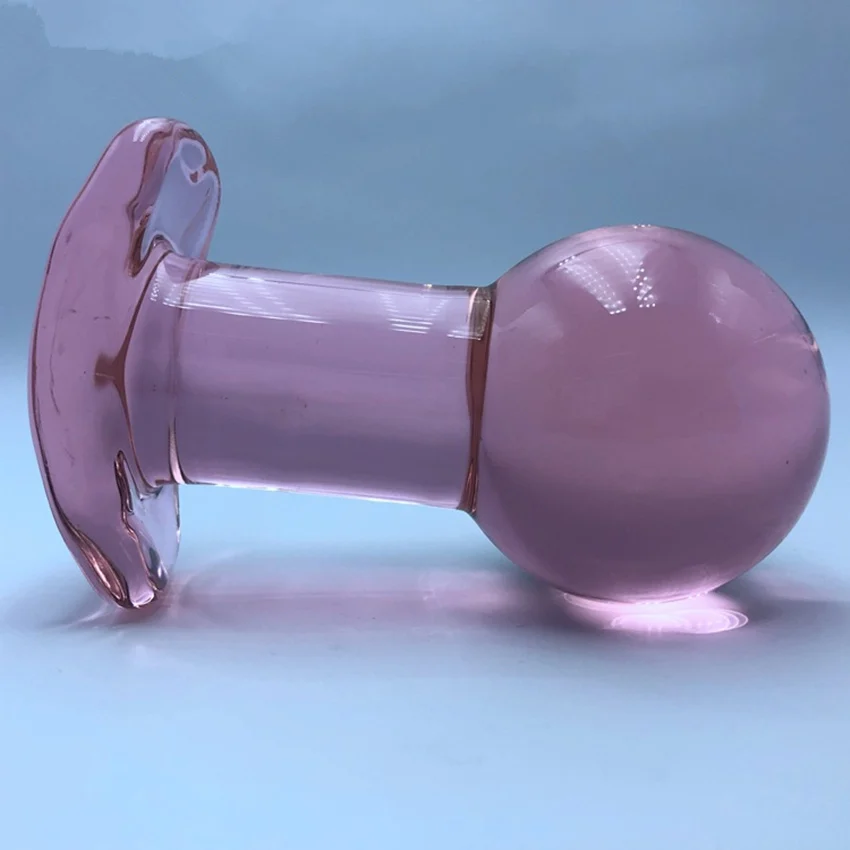 Skersmuo 51mm didelis analinis žaislas Rožinis stiklo dildo analinis kaištis stiklo butt plug sekso žaislai moterims Makšties kamuolys karoliukai analinis dildo dilatador
