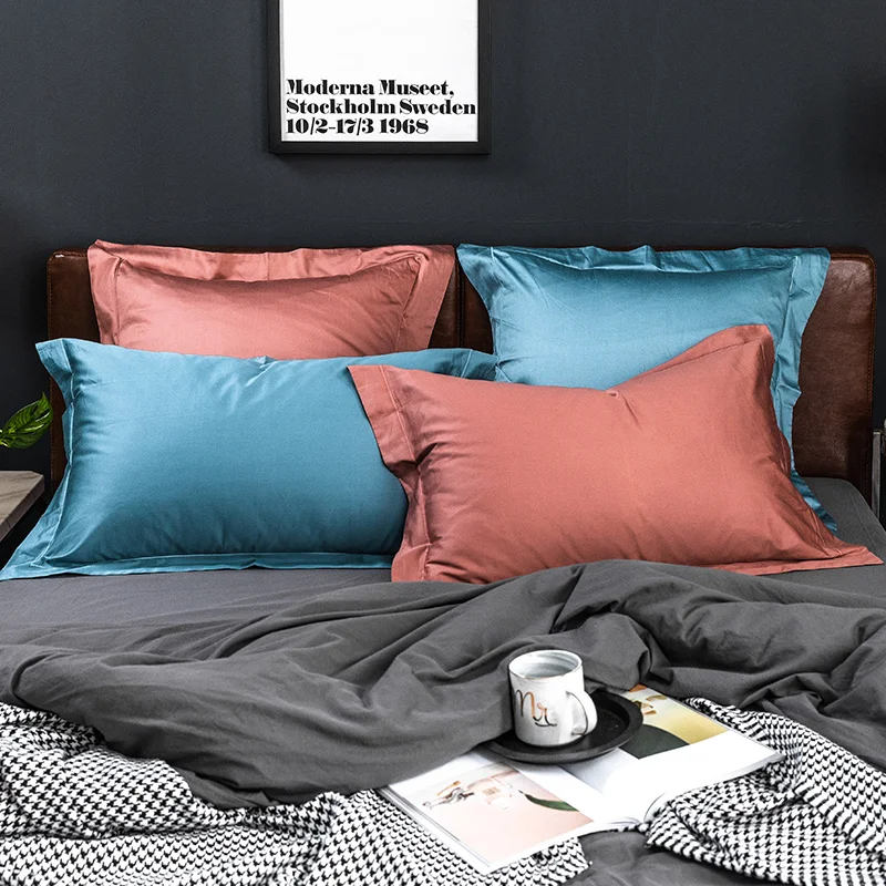 60x60/74x48cm 12 spalvų 60s medvilnės kieto didelis pagalvėlė padengti naktiniai užvalkalas bendrosios miego pagalvę padengti atlošas