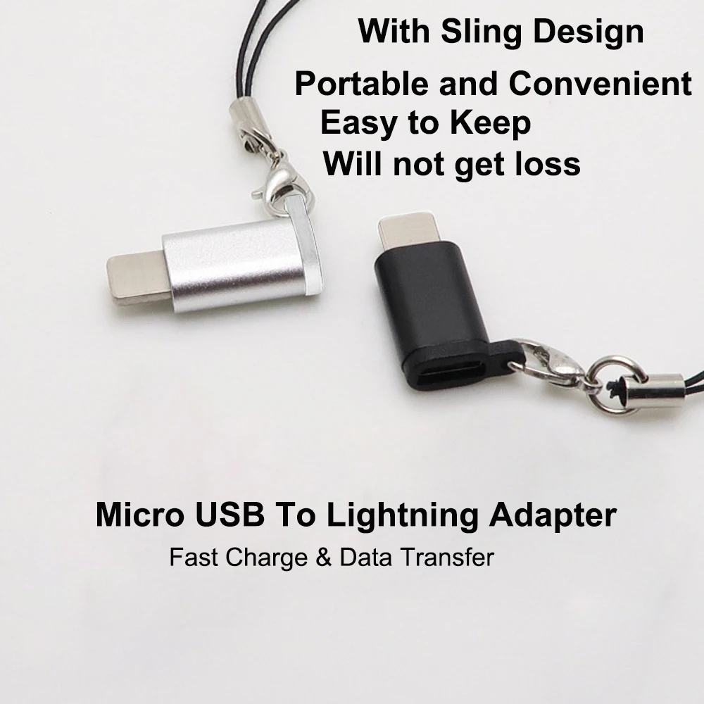 VOXLINK 5 Pack Adapteris Micro USB Apšvietimo 8Pin Apple Adapteris Su Key Chain Už iphoneX 7 Plius Sync Įkroviklis OTG Skaičiuoklė