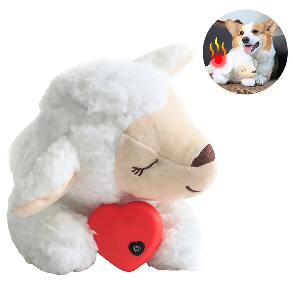 Šuns Žaislas Širdies Žaislas Žiemos Pet Šildymo Žaislas Elgesio Mokymas Pagalbos Žaislas Širdies Ritmas Raminantis Pliušinis Lėlės Miegoti Protingi Šunys, Katės