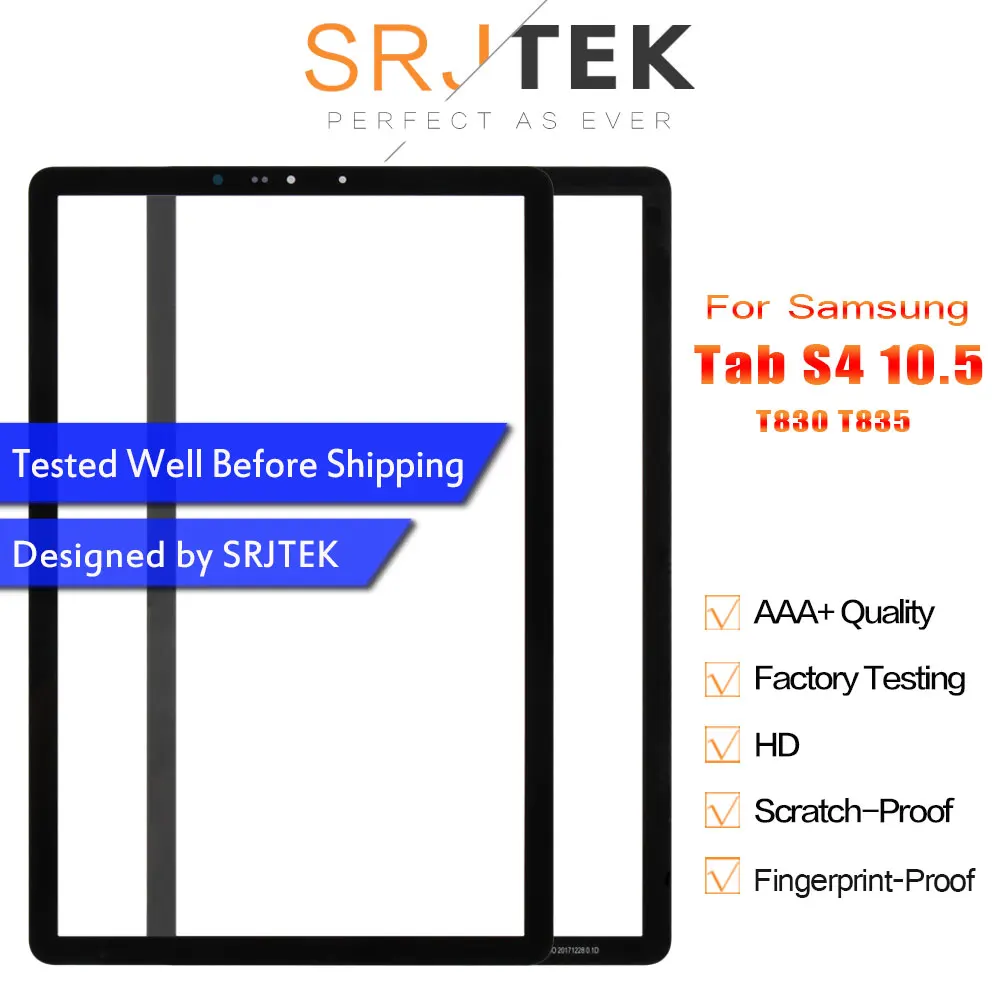 Stiklo Samsung GALAXY Tab S4 10.5 T830 T835 Priekinio Stiklo Išorinio Skydo SM-T830 SM-T835 Pakeitimo (Ne Touch Ekranas skaitmeninis keitiklis )