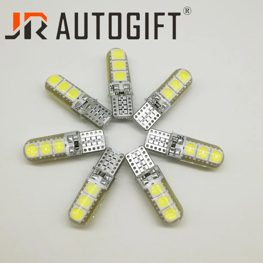 10 Vienetų T10 W5W 5050 6smd LED Automobilių Žibintai, LED Lemputes, 194 168 501 Led Lemputė, Skaitymo Apšvietimas Balta 12V 24V