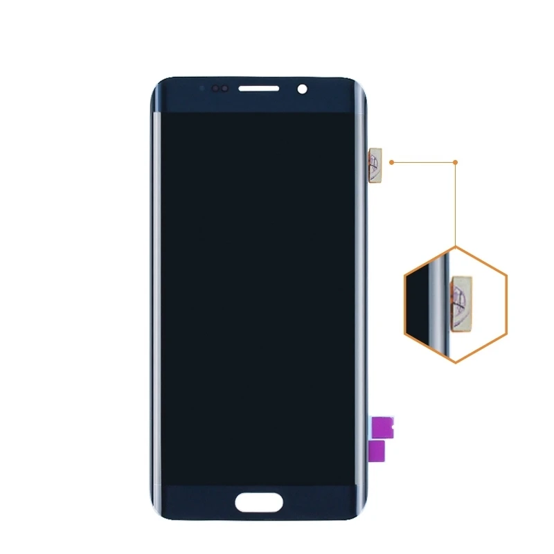 Originalus LCD Ekranas Samsung Galaxy S6 krašto Plius LCD Ekranas G928 G928F Jutiklinis Ekranas skaitmeninis keitiklis komplektuojami Su Rėmo