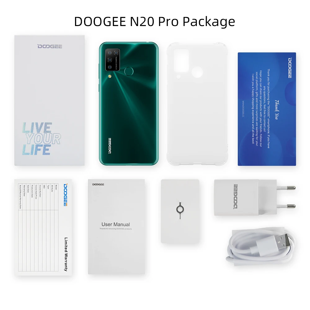 DOOGEE N20 Pro Gel P60 Octa Core Quad vaizdo Kameros, Mobilieji Telefonai 6GB RAM 128 GB ROM, Pasaulinė Versija 6.3