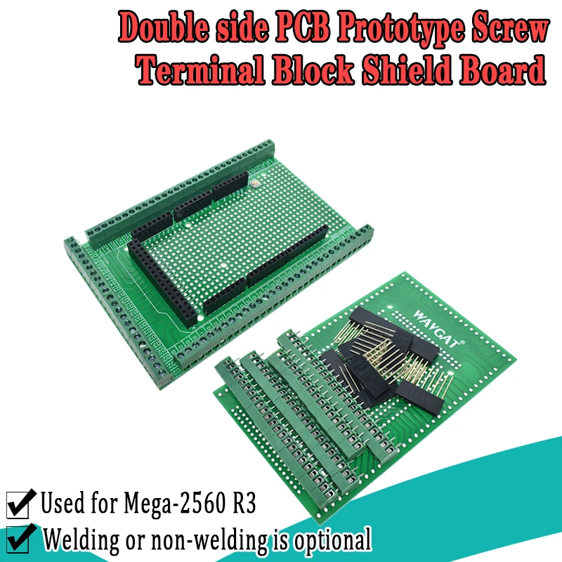Dvipuse PCB Prototipų Varžtas Terminal Block Shield Valdybos Rinkinys MEGA-Mega 2560 2560 R3 Mega2560 R3