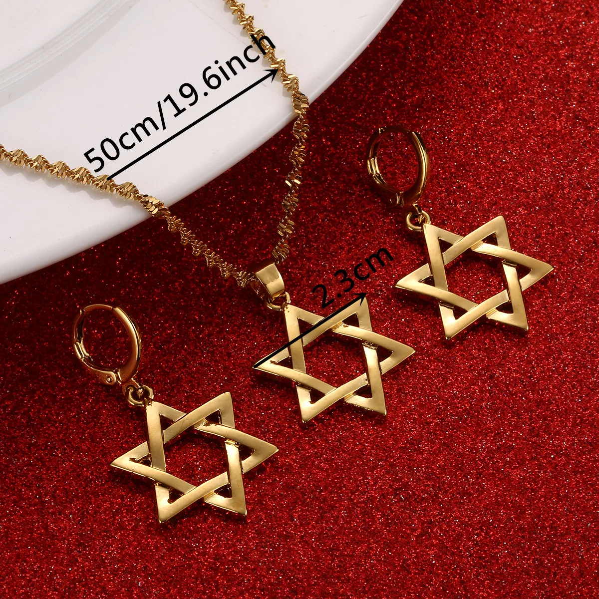 Izraelis Star Hexagram Pakabukas Karoliai Magen David Šešiakampė Žvaigždė Papuošalai Tantrism Žydų Žvaigždė Saliamono Antspaudas