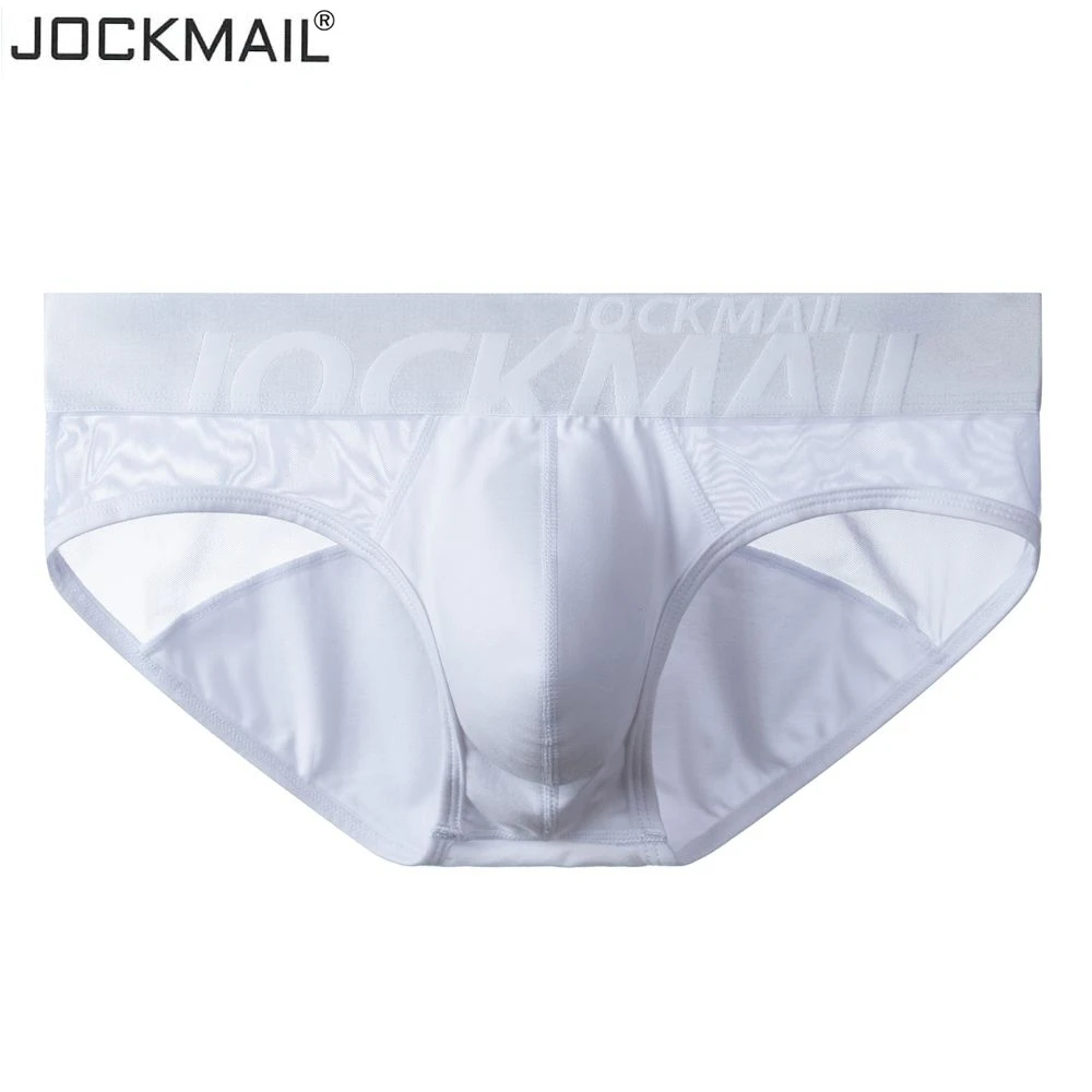 JOCKMAIL Seksualus Gėjų Vyrų Apatiniai Marškiniai Medvilnė Kvėpuojantis Bikini Kelnaitės Vyrams Sexi Skaidrus Homme Jock Dirželiai Slydimo Baltas Juodas