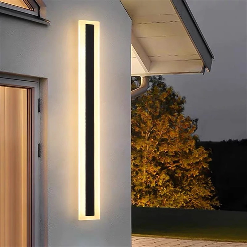 Vandeniui atsparus lauko sienos lempos LED Ilgio sienos lempa IP65 Aliuminio Šviesos Garden Villa veranda Sconce Lemputė 220V Sconce Šviestuvas