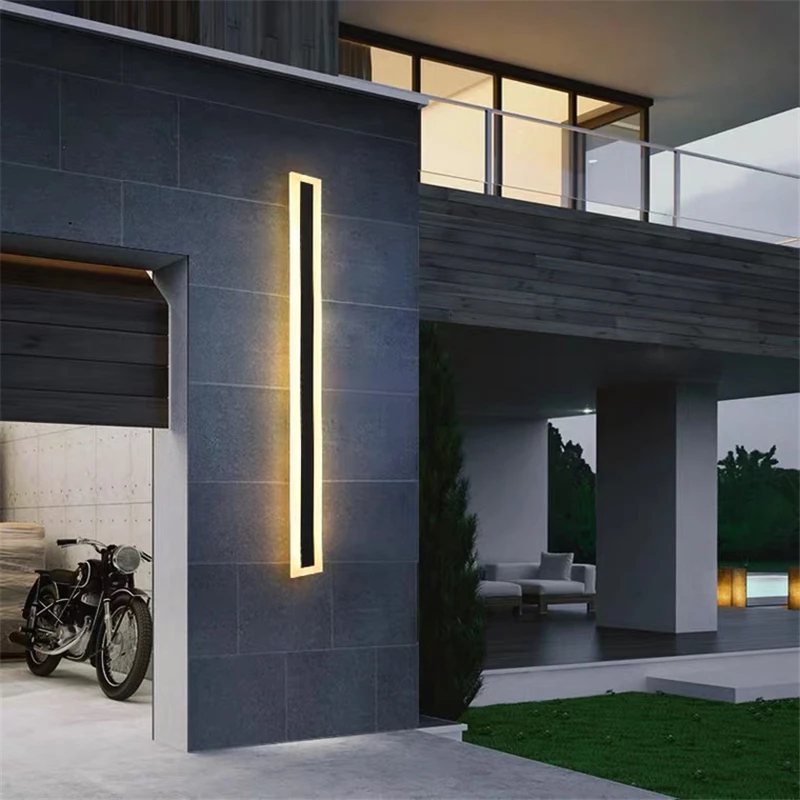 Vandeniui atsparus lauko sienos lempos LED Ilgio sienos lempa IP65 Aliuminio Šviesos Garden Villa veranda Sconce Lemputė 220V Sconce Šviestuvas