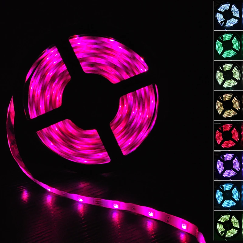 LED Juostelių Šviesos IR luces RGB 5050 Lanksti Lempa Juostos juostos Su Diodų Juosta fita led Kalėdų 10M žibintai
