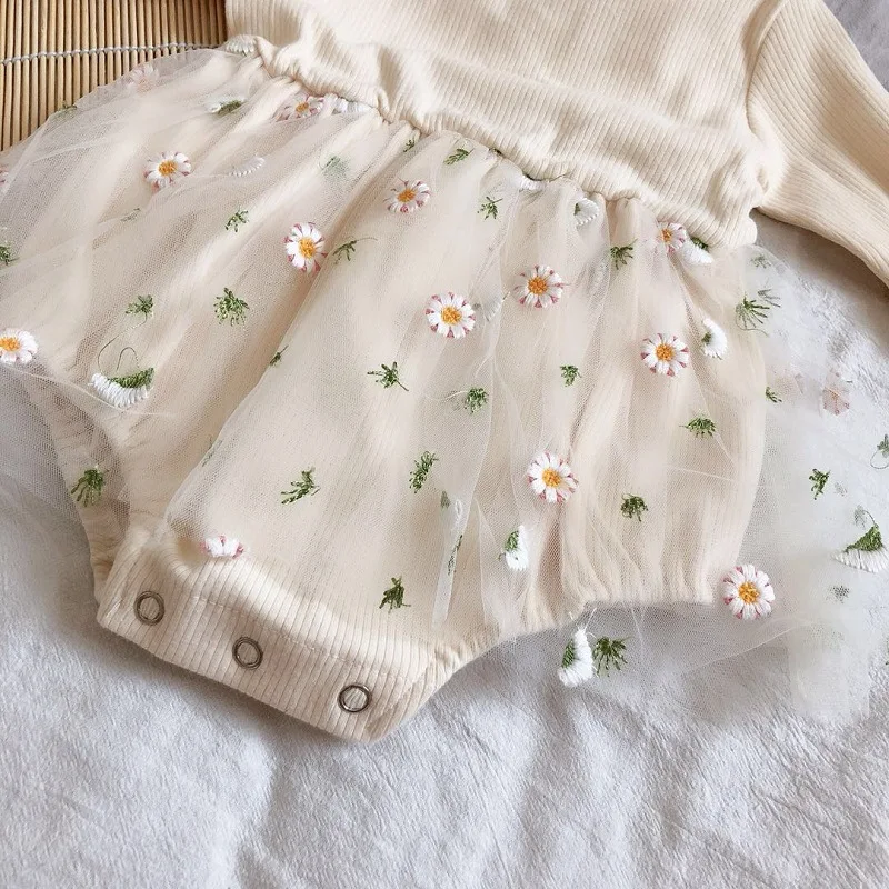 Krikšto Kūdikių Drabužiai Princesė Suknelė vientisas Kūdikių Bodysuit baby girl romper kūdikių kostiumas