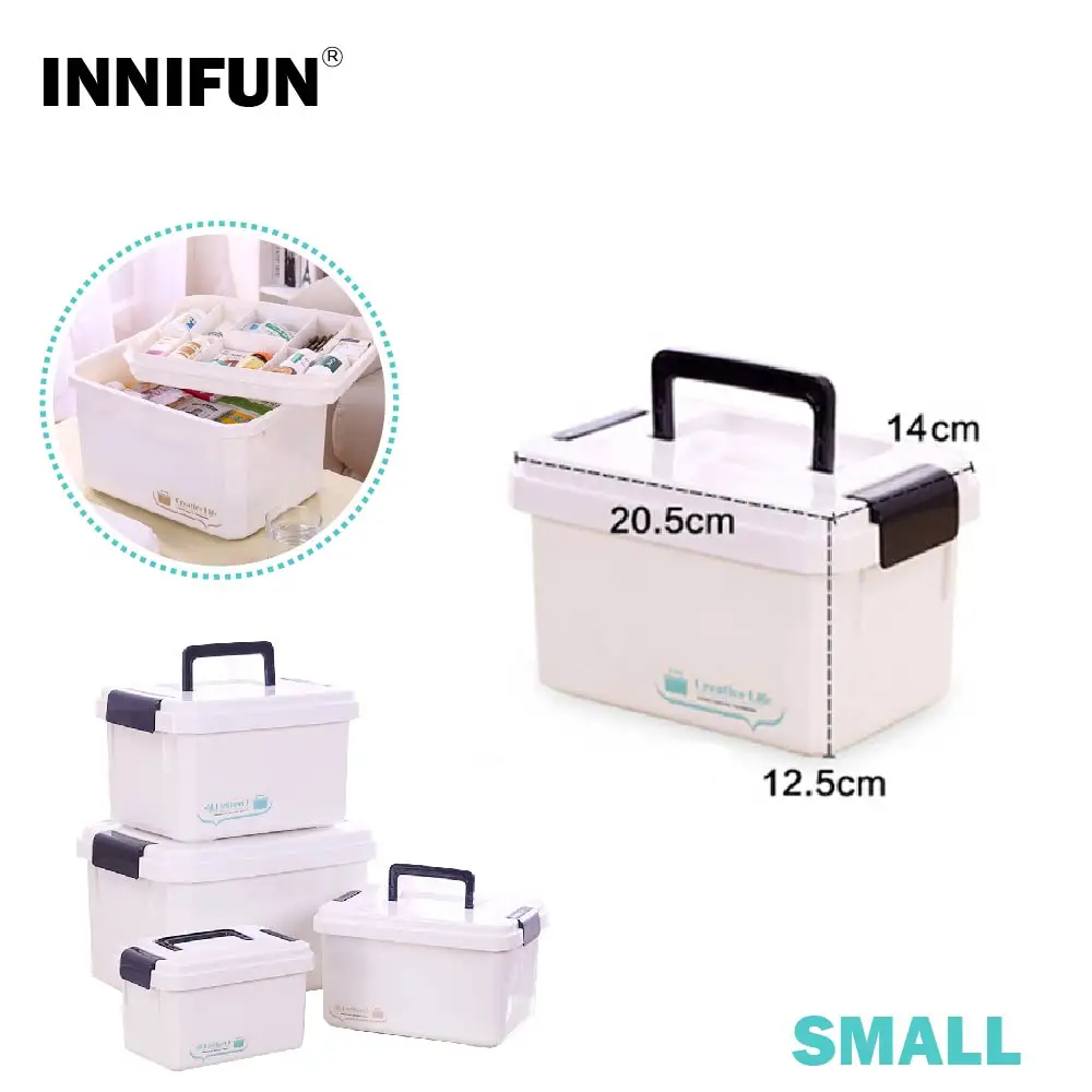 Namų ūkio nešiojamų medicina box( MAŽAS DYDIS ) multi-tinklelis multi-funkcija plastiko talpinimo ligoninės vaistinė