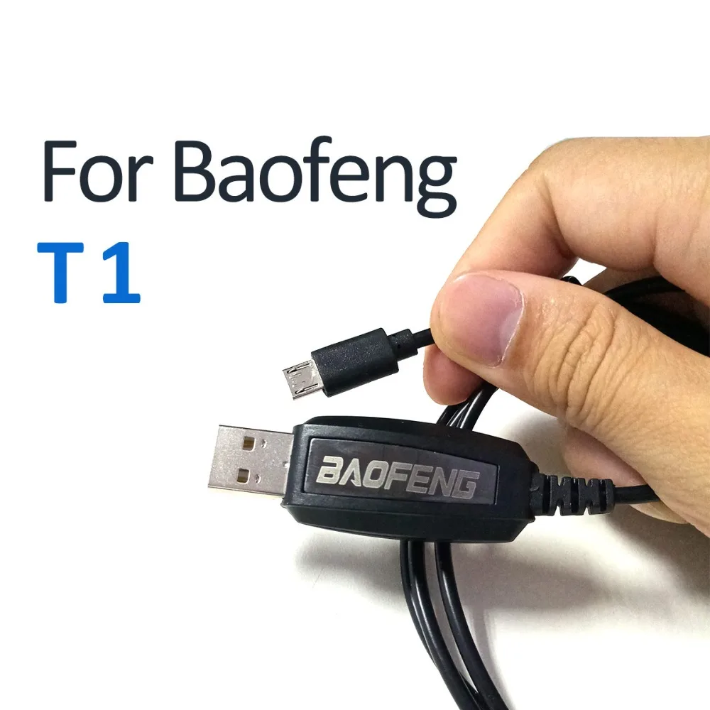 Baofeng T1 USB Programavimo Kabelis BF-T1 Walkie Talkie Programa Kabelis su CD Vairuotojo Micro USB Laidas T1 Radijo Priedai
