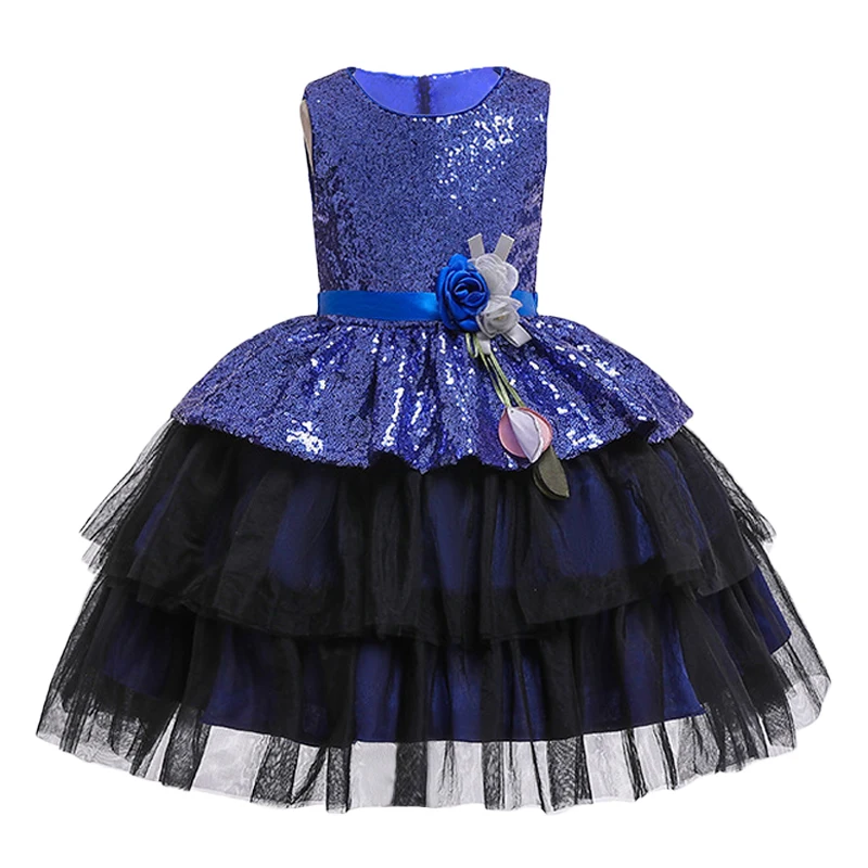2020 Metų Vasaros Vaikas Princesė Suknelė Gėlių Mergaitėms Vestuvių, Gimtadienio Suknelė Vaikų Blizgučiais Rankovių Suknelės Mergaičių Drabužiai