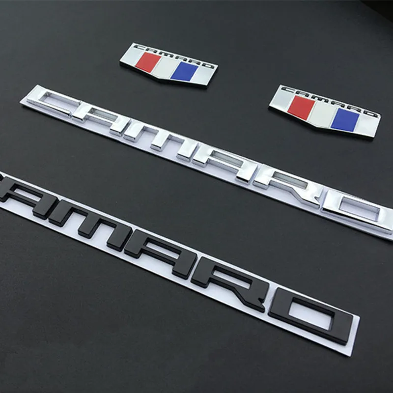 1 VNT 3D Metalo CAMARO Emblema Priekyje Dešinėje arba Kairėje Sparnas Ženklelis Galiniai Kamieno Decal Automobilių Lipdukai Chevrolet Camaro Priedai