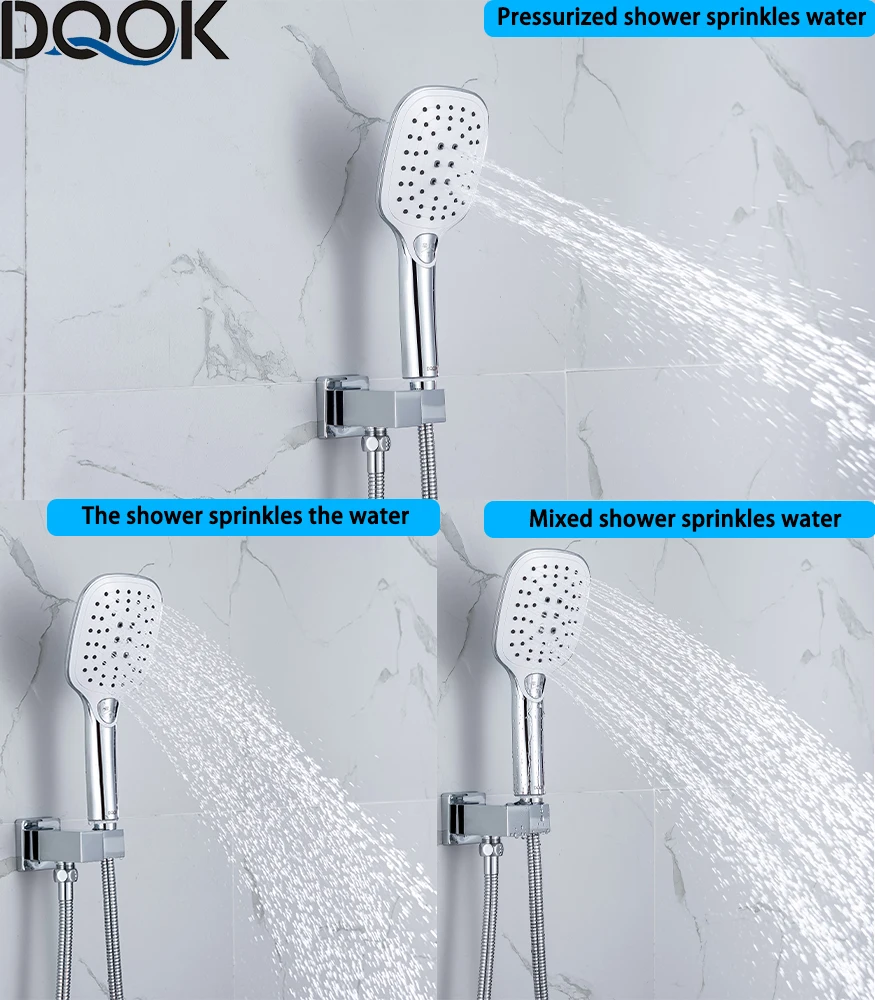 3 režimai ABS plastiko Vonios kambarys dušo galvutė didelis apvalus skydas 