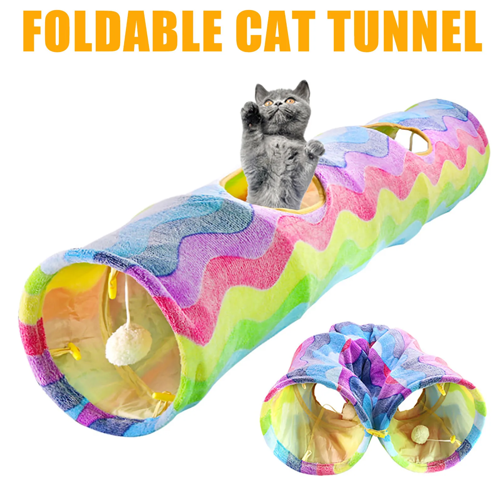 40# Garso Popierius Rainbow Katė, Šuo Tunelio Aukštos Kokybės, Atsparios Sulankstomas Katė Tunelio Žaislas Scratchers Kolonėlė namų Dekoro Įrankių