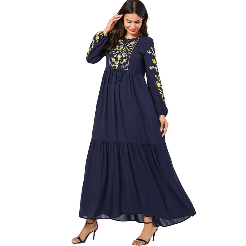 Vestidos Abaja Arabų Musulmonų Suknelė, Hijab Moterų Caftan Tesettur Elbise Islamo Arabų Suknelė Sukienka Maxi Skraiste Musulmane Longue