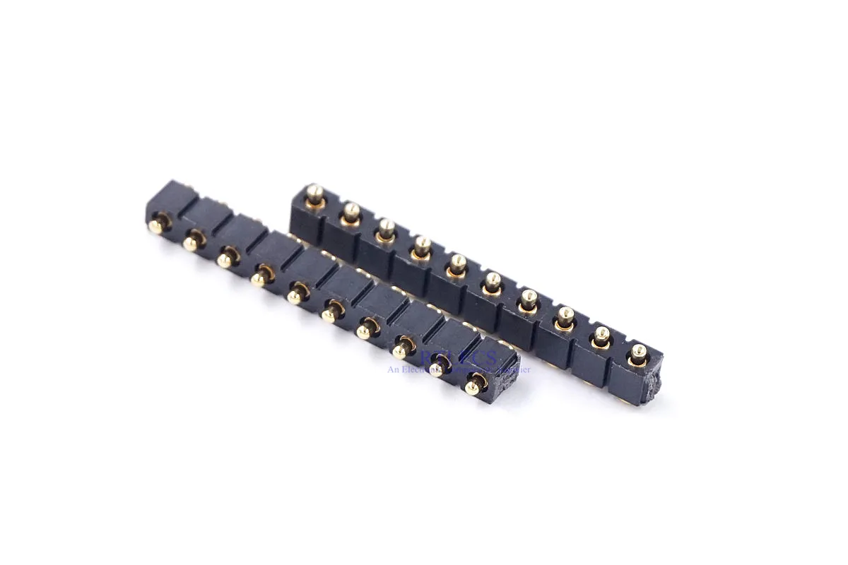 5vnt Spyruokliniai pogo pin 10 Pin 2.54 mm Tinklelis Paviršinio montavimo PCB 4.0 mm Aukštis Pavasario Antraštė Pin Male
