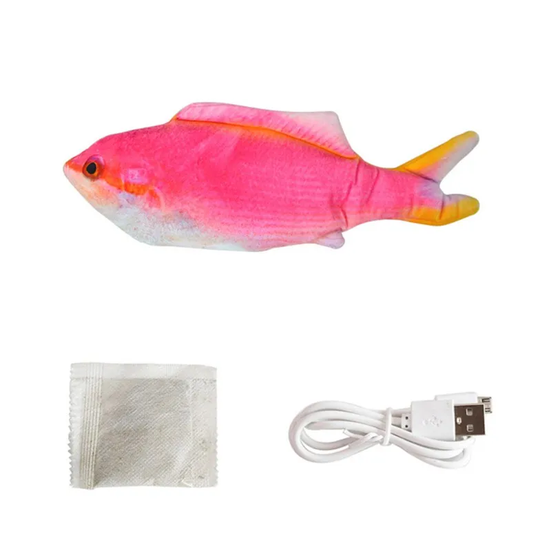 Katė Žaislas Modeliavimas Elektriniai galiniai Žuvų USB Įkrovimo Pliušinis Medžiaga, Minkštas ir Patogus, su Katžolių Nuimamas Valymo naminių Gyvūnėlių Žaislas