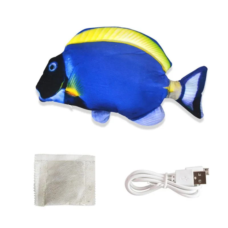 Katė Žaislas Modeliavimas Elektriniai galiniai Žuvų USB Įkrovimo Pliušinis Medžiaga, Minkštas ir Patogus, su Katžolių Nuimamas Valymo naminių Gyvūnėlių Žaislas