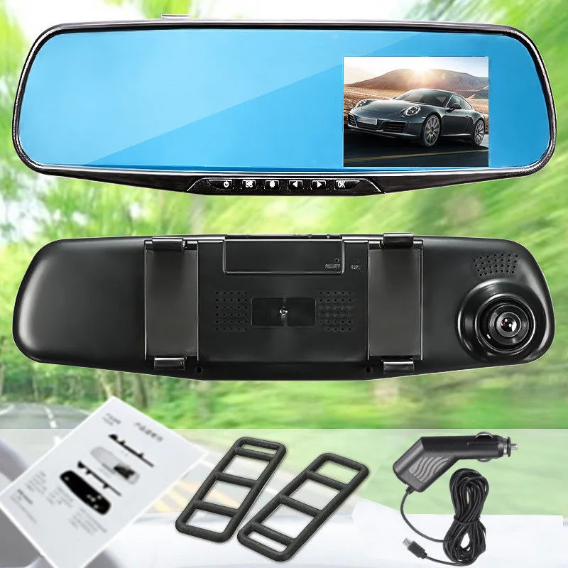 Full HD 1080P Automobilių Dvr Kamera, 2.8 Colių LCD Ekranu, galinio vaizdo Veidrodėliai Skaitmeninis Vaizdo įrašymo įrenginys Mikrofonas Naktinio Matymo vaizdo Kamera