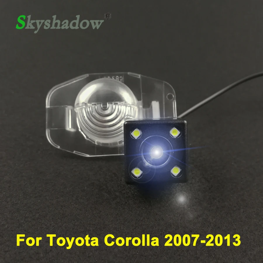 Toyota Corolla 2007-2013 Automobilių CCD 4 LED Naktinio Matymo Atvirkštinio Atsarginės automobilių Stovėjimo aikštelė Pagalbos Vandeniui Atbulinės eigos Galinio vaizdo Kamera