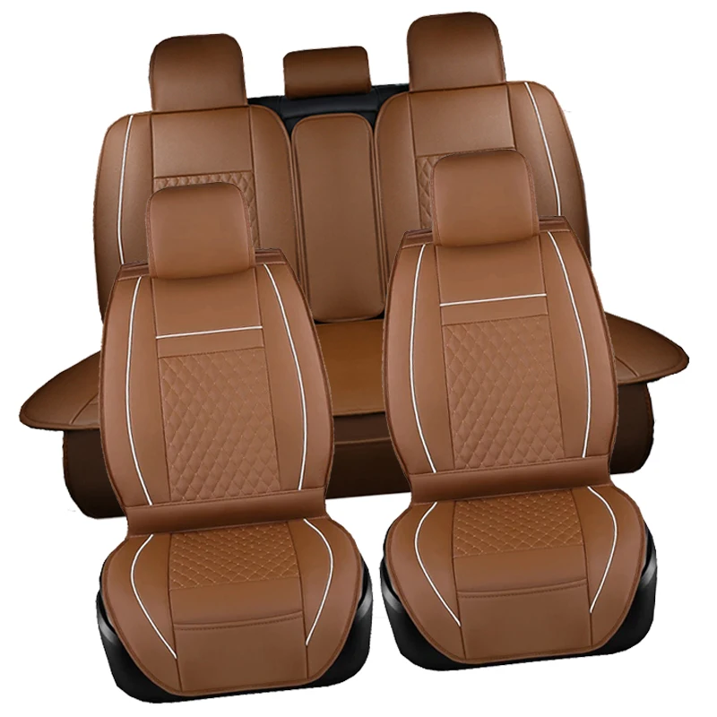 Prabangių Automobilių Sėdynės Padengti PU Odos, 5 Sėdimos vietos Priekiniai+Galiniai SEDANAS Pagalvėlės Universalus Sėdynės pagalvėlė, Skirta Hyundai Palisadas