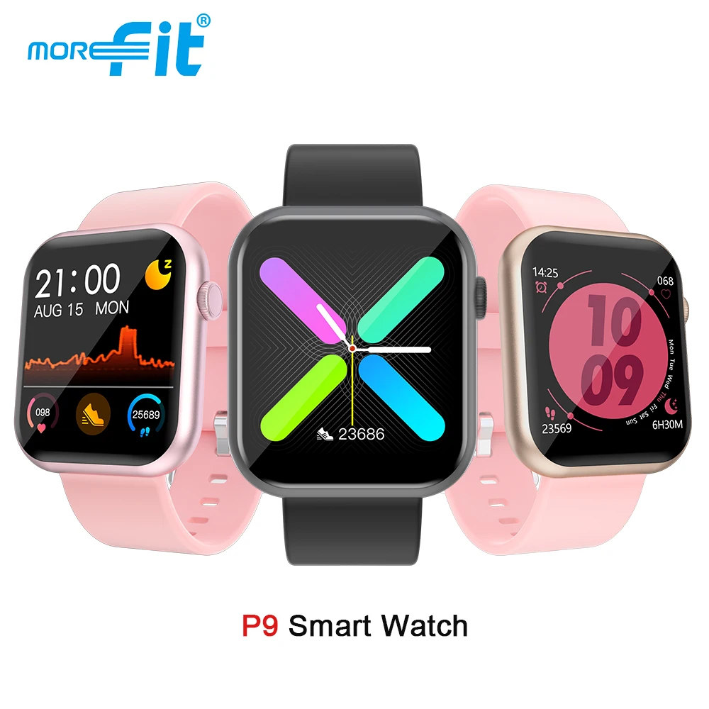 Morefit R3L Vyrų Smart Žiūrėti P9 Vyrai, Built-in Žaidimų IP67 atsparus Vandeniui Širdies ritmas, Kraujo Spaudimas Fitness Tracker VS Smartwatch P8