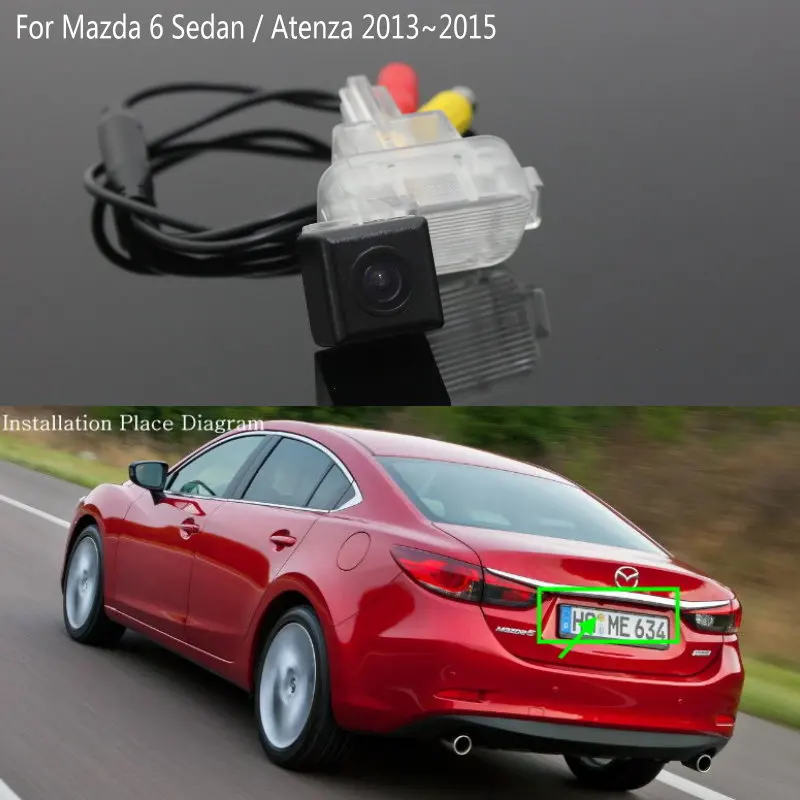Liudmila Už Mazda 6 Mazda6 Sedanas / Atenza GJ 2013~2017 Automobilį Atbuline eiga atsarginę Kamerą (Galinio vaizdo Kamera / HD CCD Naktinio Matymo