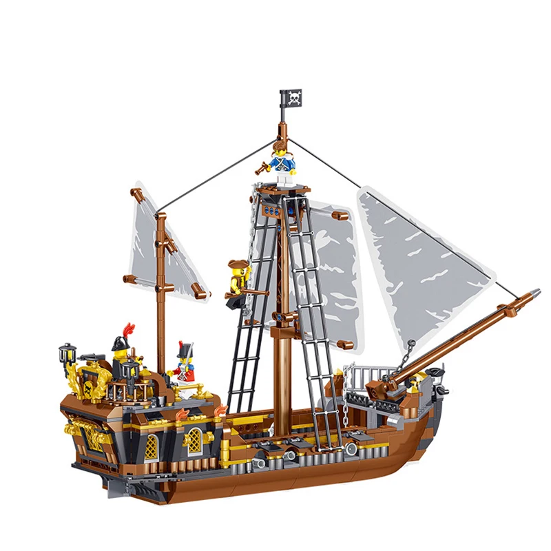 2020 NAUJAS QL1800 Pieares Piratų laivų Statyba blokai, plytos Modelis Vaikas Švietimo žaislai