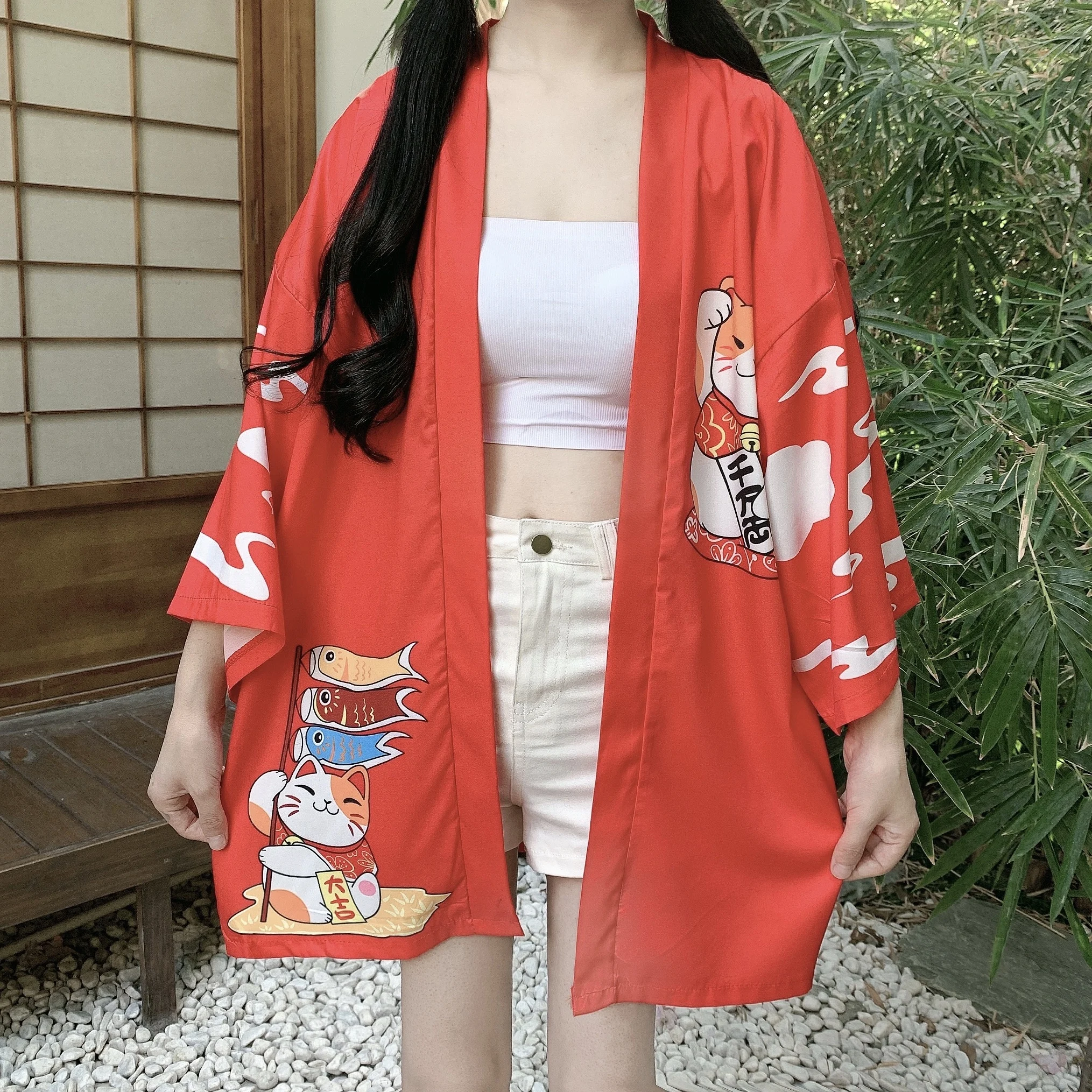 Patobulinti Japonijos Kimono Megztinis Vasaros Paplūdimio Saulės Kimono Prarasti Yukata Tradicinių Japonų Drabužių Azijos Drabužiai