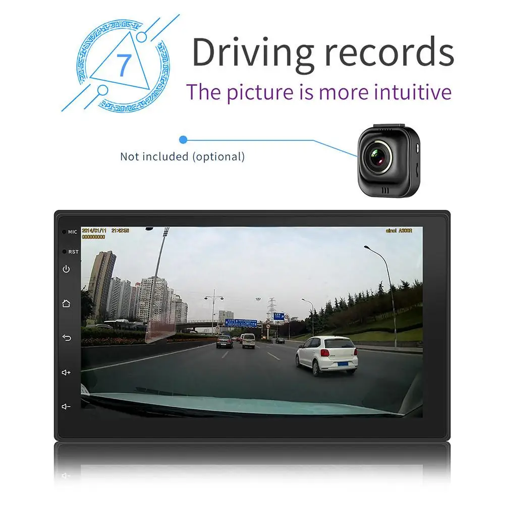 Android 10.1 2din Automobilio Multimedijos MP5 Grotuvas Automobilio Radijo, GPS WIFI Autoradio Jutiklinį Ekraną, 