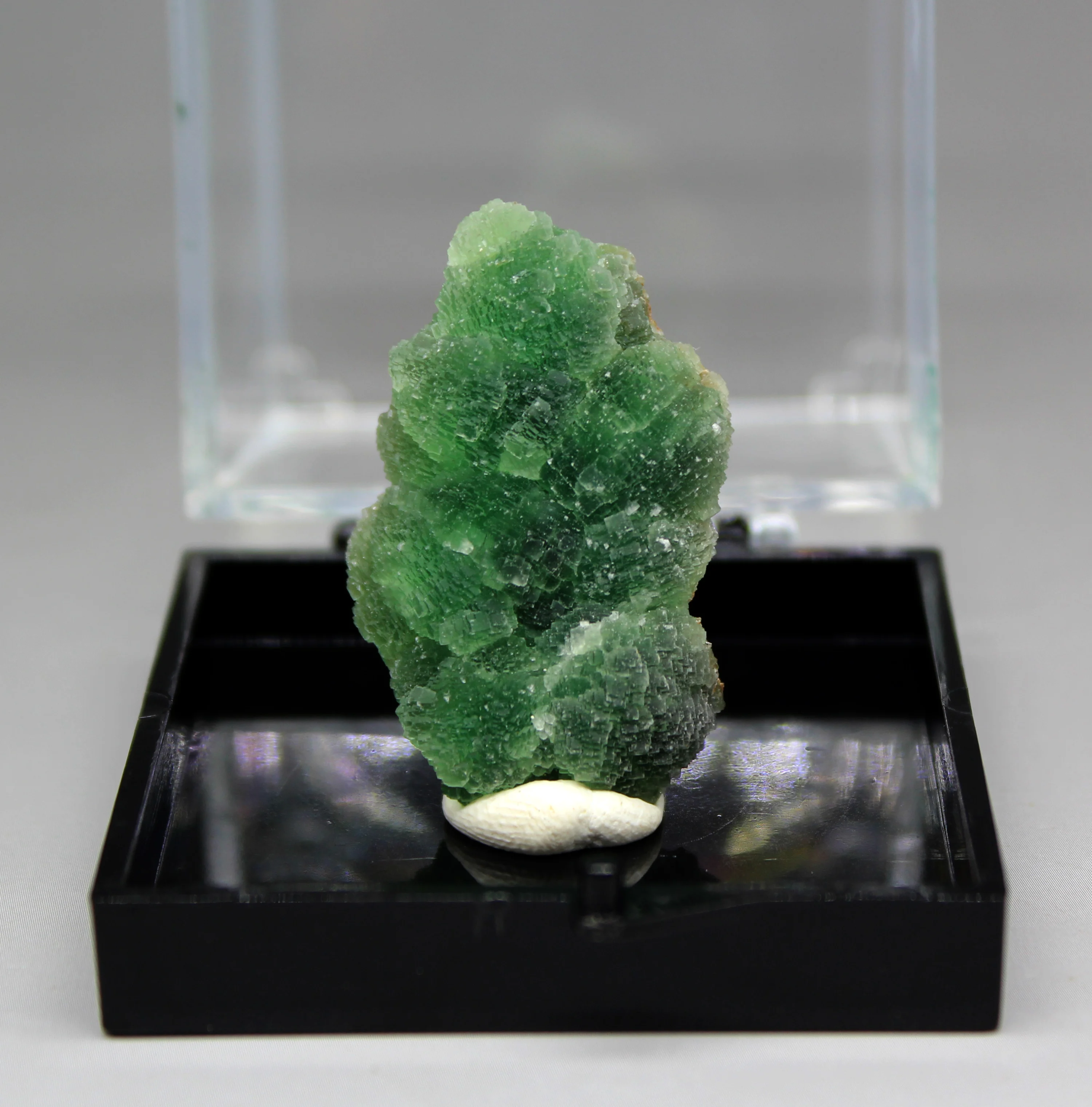 Naujas produktas！ Natūralus retas Sustiprino sferiniai žalia Fluorito mineralinių egzempliorių Akmenys ir kristalai dėžutės dydis 3.4 cm.