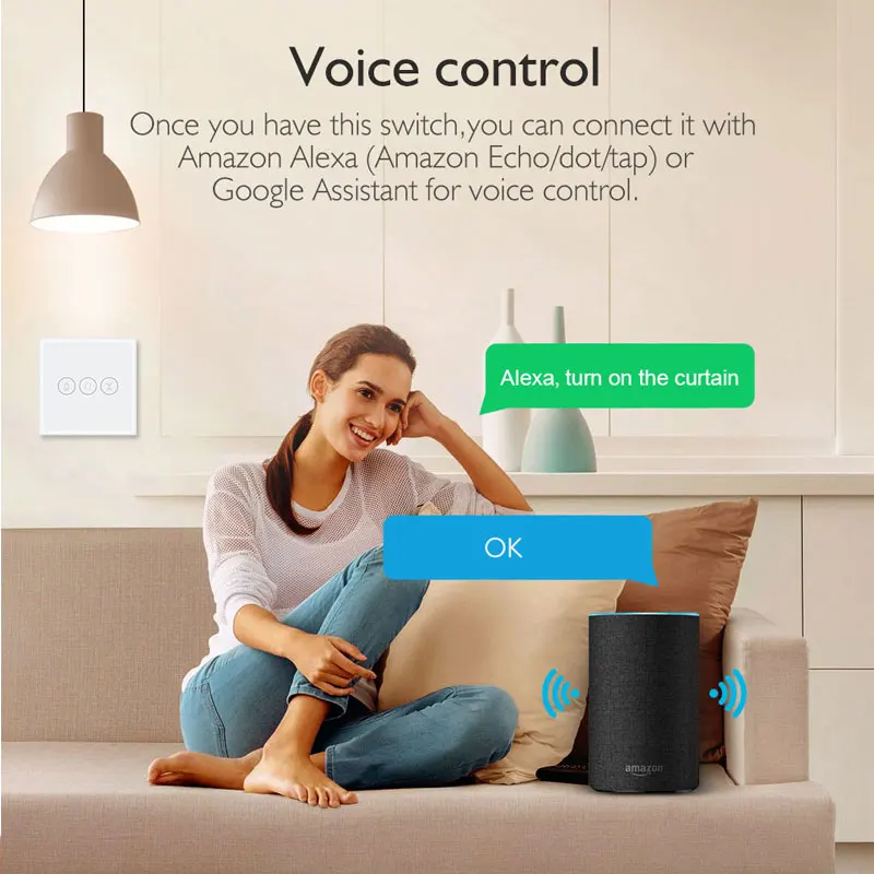 WiFi Smart Užuolaidų Jungiklis Elektros Variklio Užuolaidų Aklas Roller Užrakto Dirba su Alexa 