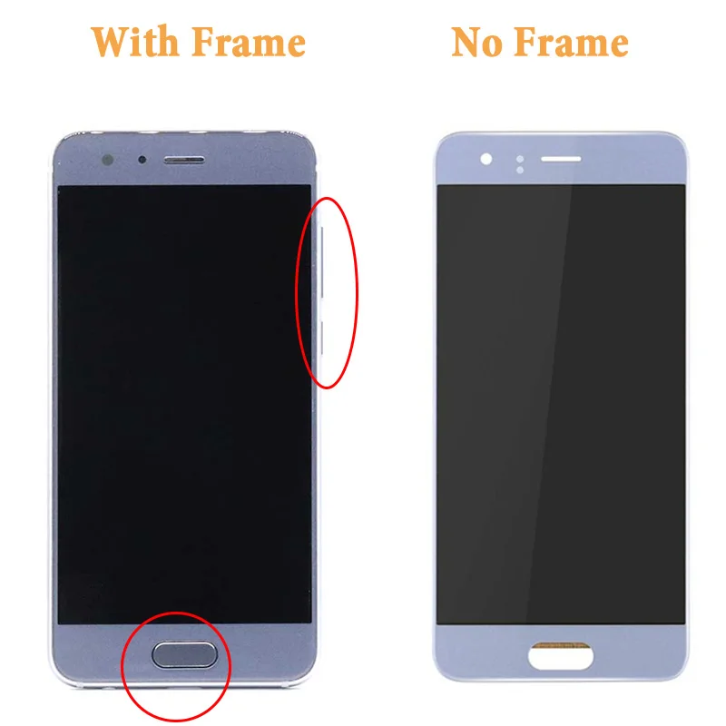 5.15 colių LCD Ekrano ir Huawei Honor 9 STF-L09 STF-AL10 STF-AL00 STF-TL10 Jutiklinis ekranas skaitmeninis keitiklis komplektuojami Su Rėmo išbandyti