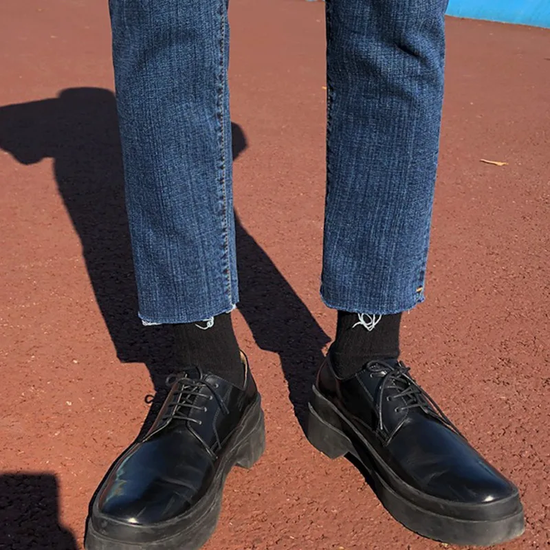 IEFB pavasario slim mados blue jeans vyriški korėjos tendencija vintage džinsai atsitiktinis kelnės kulkšnies ilgio kelnės vyrams 9Y4536