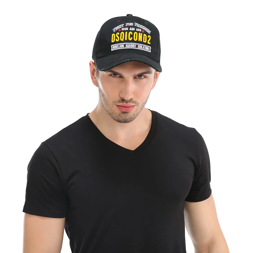 DSQICOND2 kepuraičių Medvilnės PIKTOGRAMĄ Raidžių Aukštos Kokybės Bžūp Vyrų, Moterų Siuvinėjimo Dizainą Skrybėlę Sunkvežimio vairuotojas Hat Snapback Cap Tėtis Skrybėlės