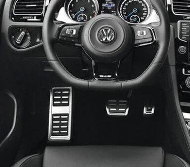 STYO VW Golf 7 MK7 Nerūdijančio Plieno Pedalai Bžūp Koja Dangtelio Lipdukas Akceleratoriaus, Stabdžių ir Sankabos MT AT