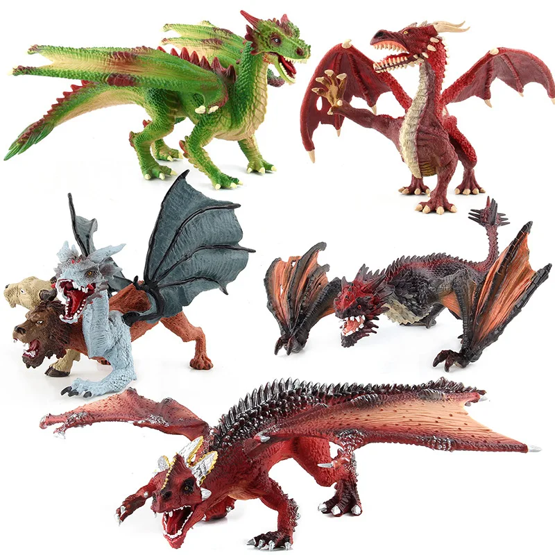 Vaikai anime žaislo modelis Vakarų magic dragon modelis Dragon Dinozaurų Modelis Žaislai, Vaikų Vaikai Gyvūnų Pažinimo Švietimo Žaislas Dovanos