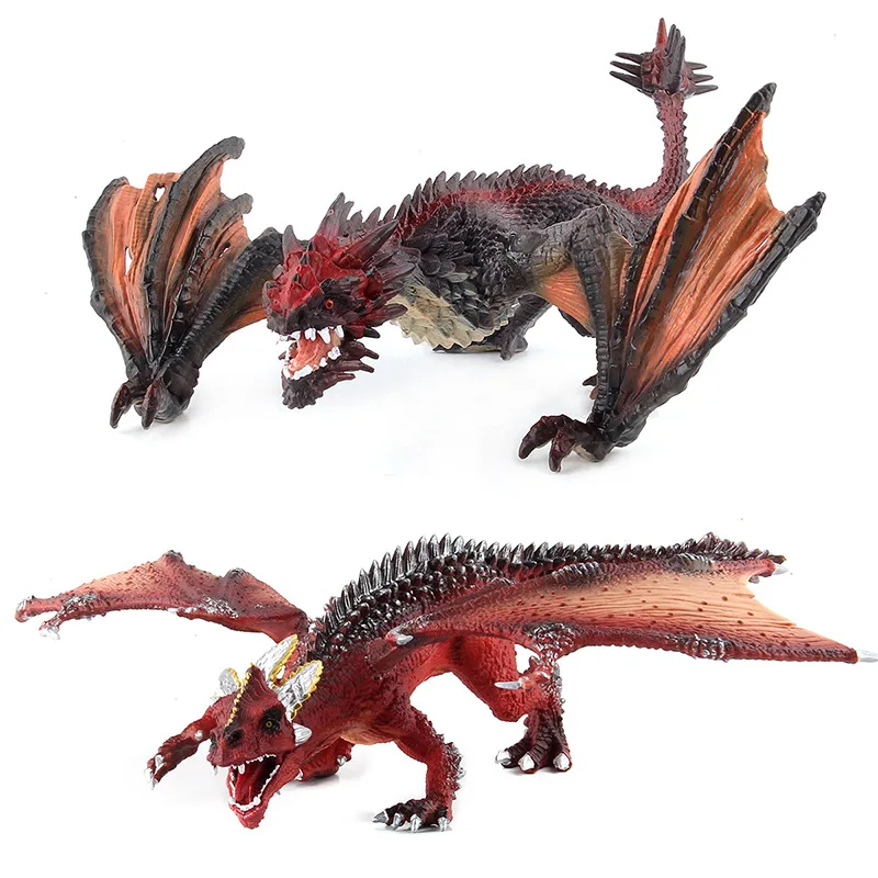 Vaikai anime žaislo modelis Vakarų magic dragon modelis Dragon Dinozaurų Modelis Žaislai, Vaikų Vaikai Gyvūnų Pažinimo Švietimo Žaislas Dovanos