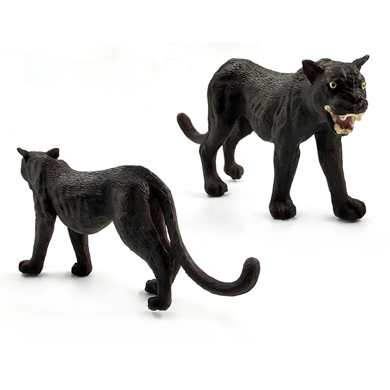 TLAND Black Panther Modelis Gyvūnų Žaislas Šeimos Apdailos Vaikų Švietimo Dovana