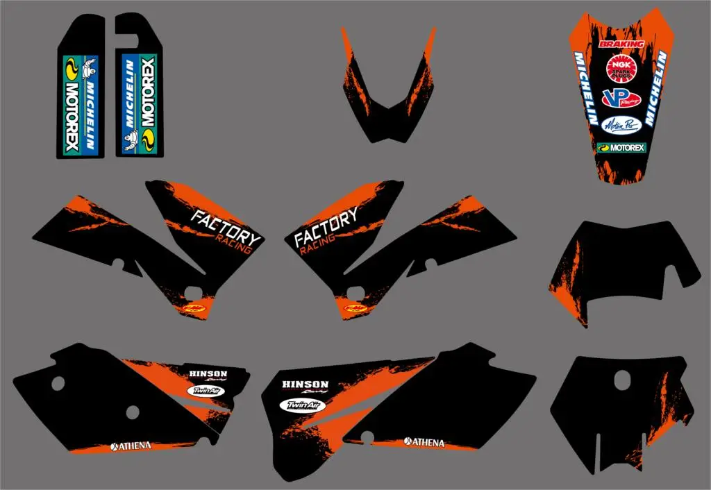 NICECNC Grafika, Lipdukas Sluoksnių Decal KTM EXC 125 250 350 450 525 530 2005 m. 2006 m. 2007 m Motociklų Dalys, Priedai